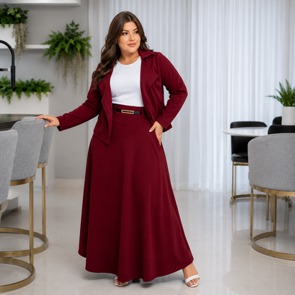 Conjunto Blazer Feminino 4 Peças — Crepe Dior · Moda Cristã Social