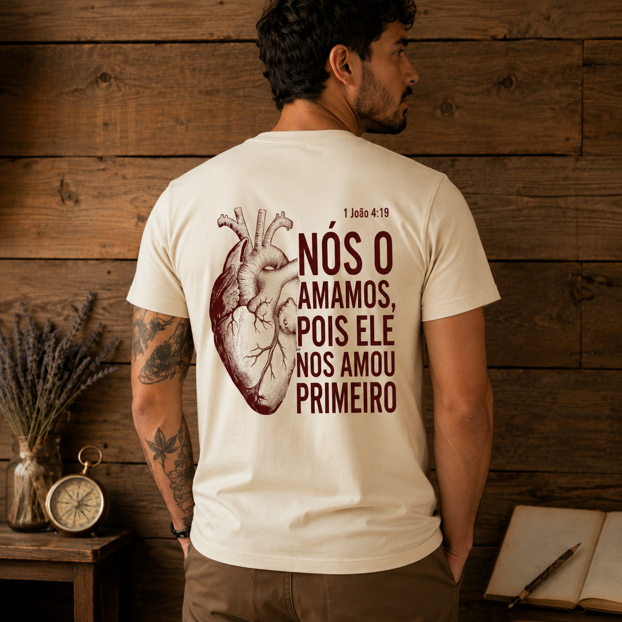 Camisa Off-White Primeiro Amor Cristão Streetwear