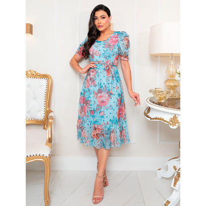 Vestido Midi Tule Floral - foto 7