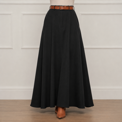 Saia Longa Alfaiataria Cintura Alta — Moda Cristã Elegante