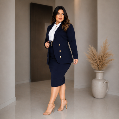 Conjunto Social 2 Peças — Casaquinho &amp; Saia · Moda Evangélica