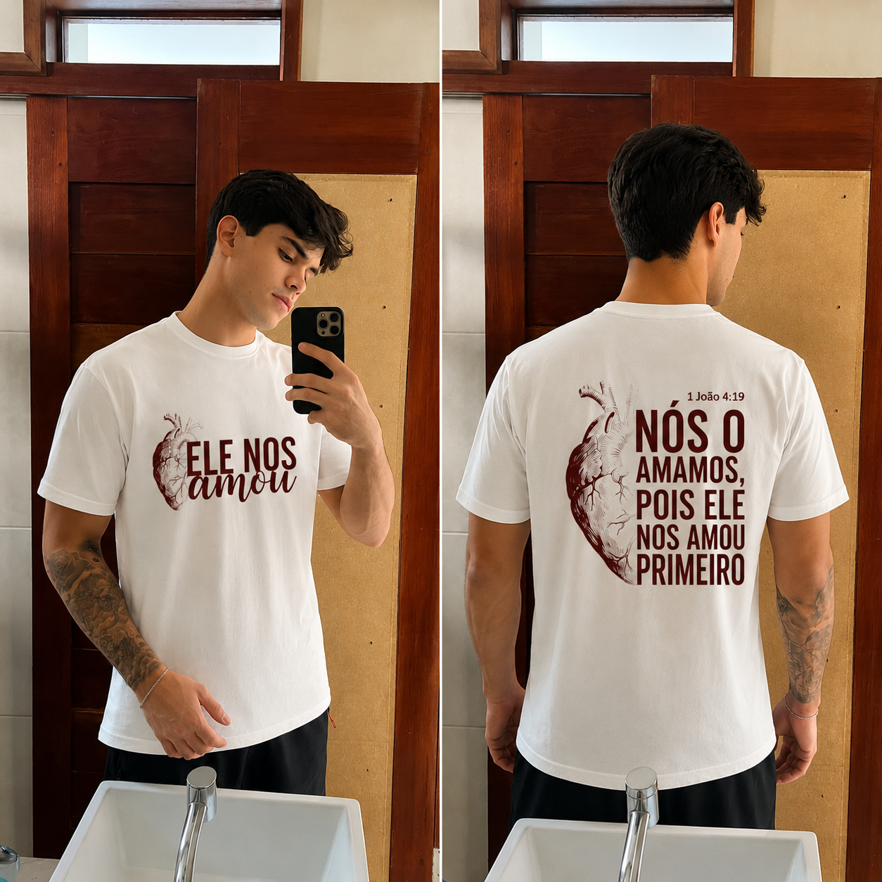 Camisa Branca Primeiro Amor –  Cristão Streetwear