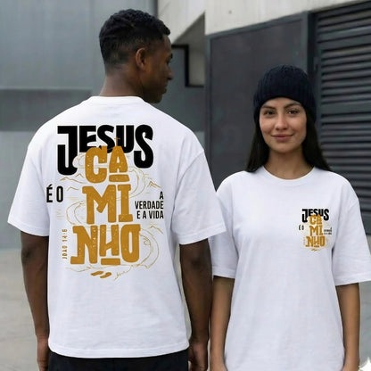 Jesus é o Caminho - detalhe branco