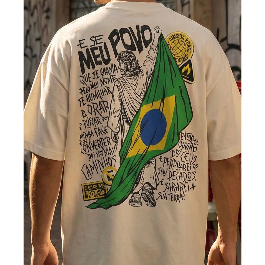E Se Meu Povo – Camiseta Brasil Cristão Streetwear